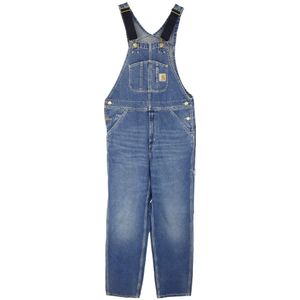 Carhartt Wip, Heren, Jumpsuits & Playsuits, Blauw, Maat: W32 L32 Katoen,
