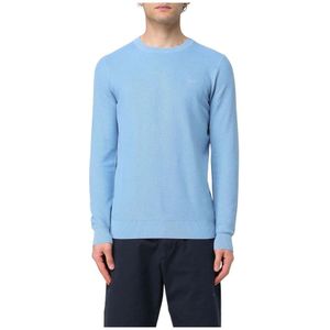 Sun68, Heren, Truien, Blauw, Maat: L Katoen,