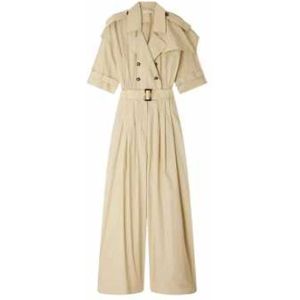 Mes Demoiselles, Dames, Jumpsuits & Playsuits, Beige, Maat: L Katoen,