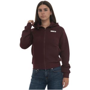 Emporio Armani Ea7, Dames, Sweatshirts & Hoodies, Rood, Maat: M Katoen,