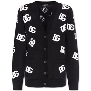 Dolce & Gabbana, Dames, Truien, Zwart, Maat: XS Wol,
