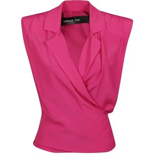 Federica Tosi, Dames, Tops, Roze, Maat: S Zijde,