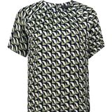 Betty Barclay - Blouse - Crème - Donkerblauw - Groen