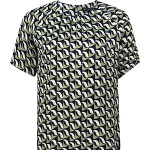 Betty Barclay - Blouse - Crème - Donkerblauw - Groen