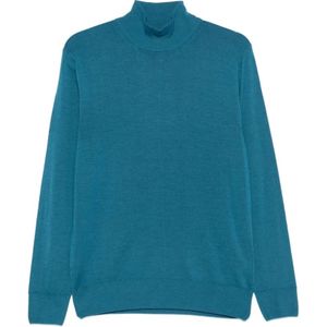 Canali, Heren, Truien, Blauw, Maat: S Wol,