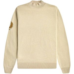 Fred Perry, Heren, Truien, Beige, Maat: L Wol,