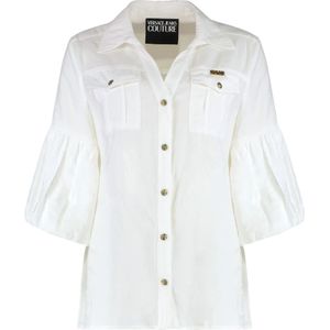 Versace Jeans Couture, Dames, Blouses & Shirts, Wit, Maat: XS Modal,