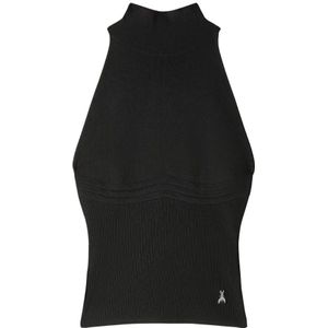 Patrizia Pepe, Dames, Tops, Zwart, Maat: XS Denim,