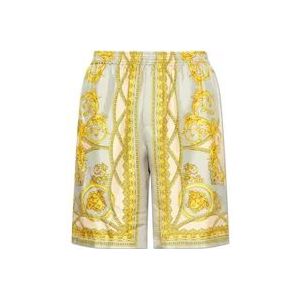 Versace Zijden shorts , Beige , Heren , Maat: 2XL