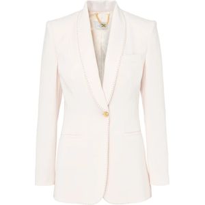 Elisabetta Franchi - Crêpe Blazer - Butter - Beige - Polyester