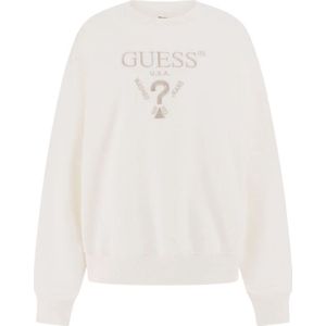 Guess, Dames, Sweatshirts & Hoodies, Wit, Maat: 2XS