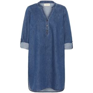 Cream - Crestelle Denim Tunic Blouse - Tuniekjurk - Jasper Blue Denim