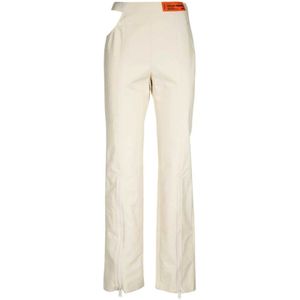 Heron Preston, Dames, Broeken, Beige, Maat: XS Katoen,