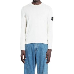 Stone Island, Heren, Truien, Wit, Maat: M Katoen,