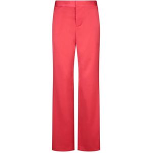 Alice + Olivia, Dames, Broeken, Rood, Maat: XS Leer,