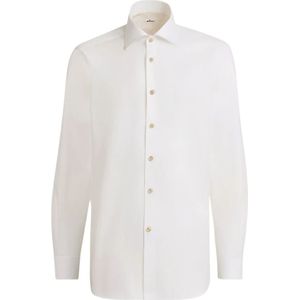Kiton, Heren, Overhemden, Wit, Maat: M Katoen,