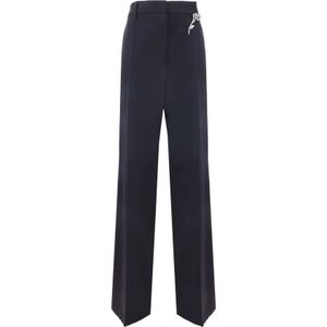 Prada, Dames, Broeken, Blauw, Maat: M Wol,