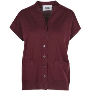 Alpha Studio, Dames, Truien, Rood, Maat: 2XS Wol,