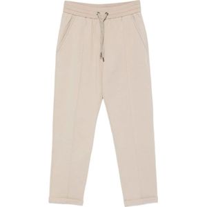 Brunello Cucinelli, Dames, Broeken, Beige, Maat: L