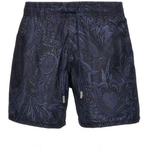 Etro, Heren, Badkleding, Blauw, Maat: S Poliester,