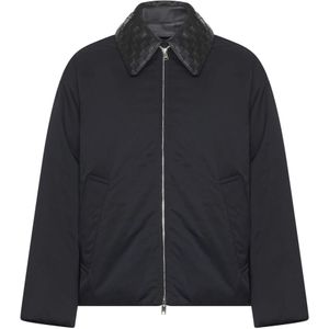 Bottega Veneta, Heren, Jassen, Zwart, Maat: M Nylon,