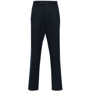 J.Lindeberg, Heren, Broeken, Blauw, Maat: S Linnen,