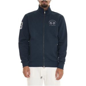 La Martina, Heren, Sweatshirts & Hoodies, Blauw, Maat: M Katoen,