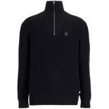 CHASIN' - Oliver Half Zip - Trui - Zwart - Schipperstruien