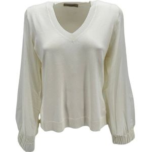 La Fileria, Dames, Truien, Beige, Maat: XS Katoen,