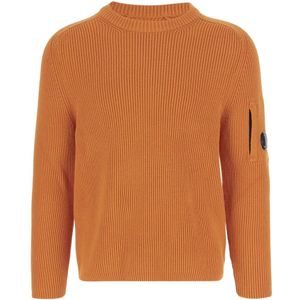 C.p. Company - Vesten - Oranje - Rondgebreide Trui - Katoen