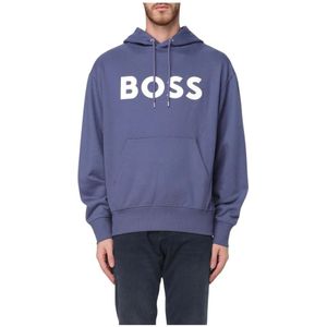 Hugo, Heren, Sweatshirts & Hoodies, Blauw, Maat: S Katoen,