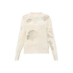 Chloé Trui met opvallend breisel , Beige , Dames , Maat: S