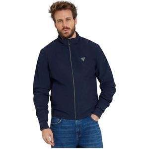 Guess, Heren, Jassen, Blauw, Maat: S Polyamide,