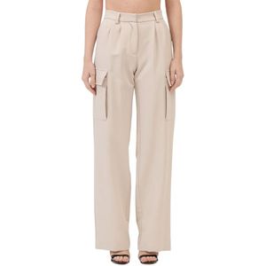 Ermanno Scervino, Dames, Broeken, Beige, Maat: S Viscose,