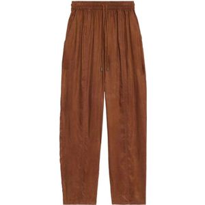 Marant étoile, Dames, Broeken, Bruin, Maat: S Leer,
