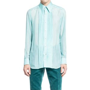Tom Ford, Heren, Overhemden, Blauw, Maat: XL Chiffon,
