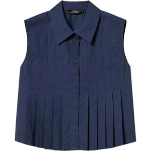Actitude, Dames, Blouses & Shirts, Blauw, Maat: M Katoen,