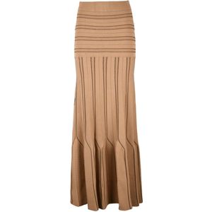 Elisabetta Franchi, Dames, Rokken, Bruin, Maat: M Viscose,