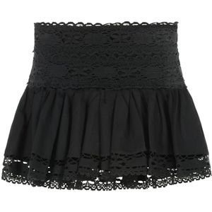 Isabel Marant Étoile, Dames, Rokken, Zwart, Maat: 2XS Linnen,