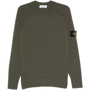 Stone Island, Heren, Truien, Groen, Maat: L Wol,