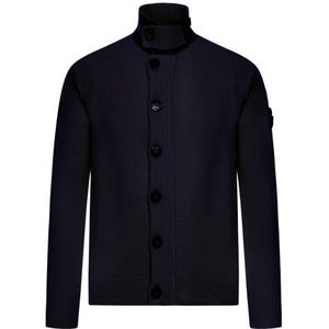 Stone Island, Heren, Truien, Blauw, Maat: L Wol,