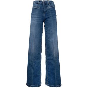 Liu Jo - Elephant Flare Jeans - Blauw - Katoen