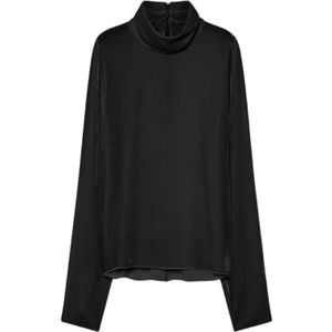 Forte Forte, Dames, Truien, Zwart, Maat: XS Velours,