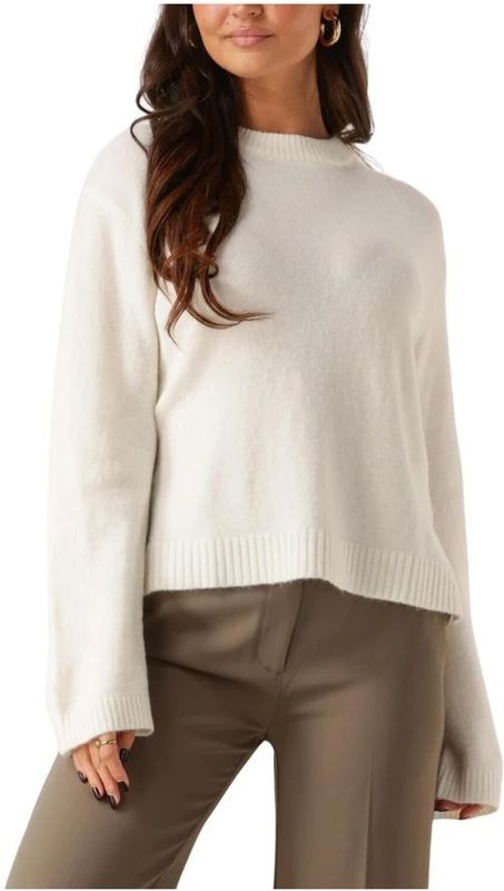 modström - Trui 'Tree' - Crème - Gebreide Trui