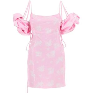 Jacquemus, Dames, Jurken, Roze, Maat: XS Viscose,