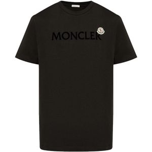 Moncler - T-shirt - Zwart - Katoen
