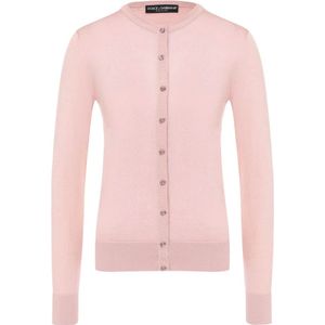 Dolce & Gabbana, Dames, Truien, Roze, Maat: 2XS Wol,