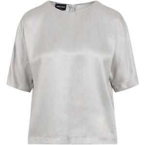 Giorgio Armani, Dames, Blouses & Shirts, Grijs, Maat: XS Viscose,