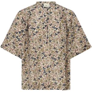 Heartmade, Dames, Blouses & Shirts, Beige, Maat: XS Katoen,