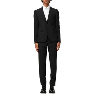 Emporio Armani, Heren, Pakken, Zwart, Maat: L Tweed,
